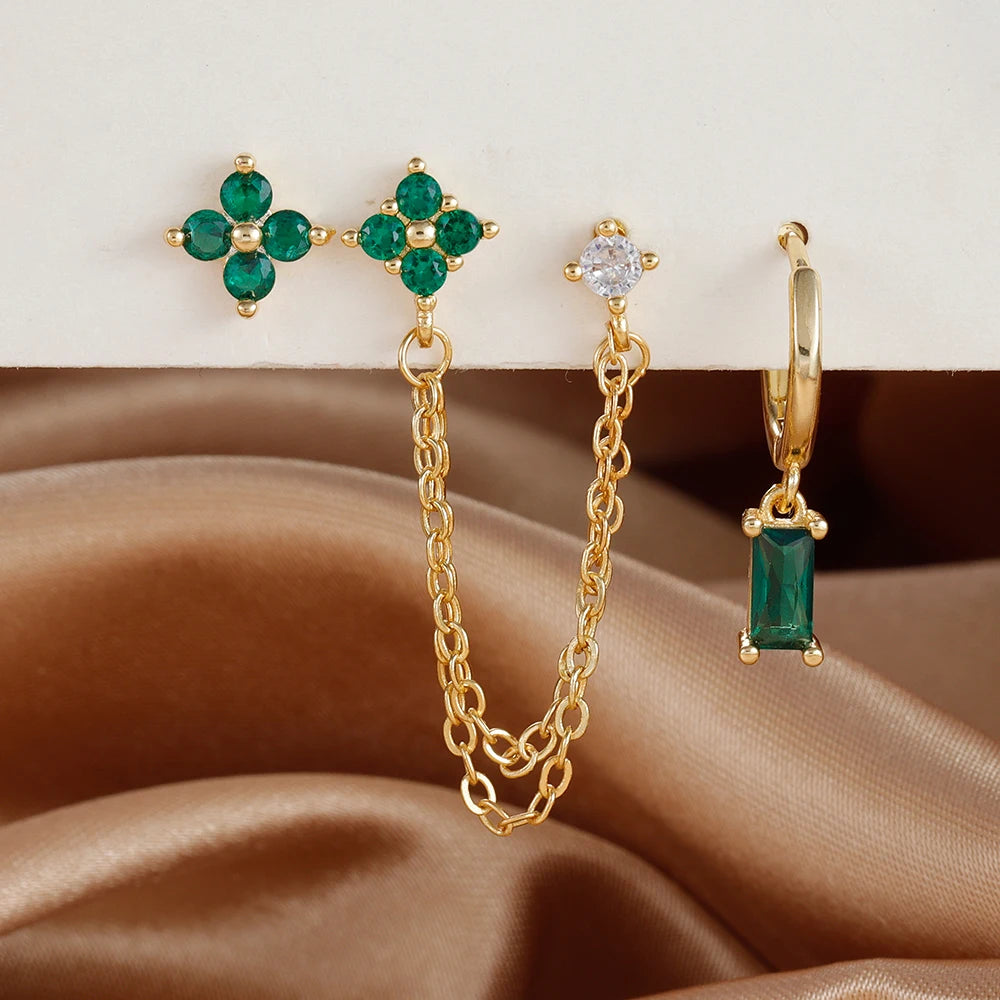 Coffret 3 Boucles d'Oreilles Colorées – Édition Rare