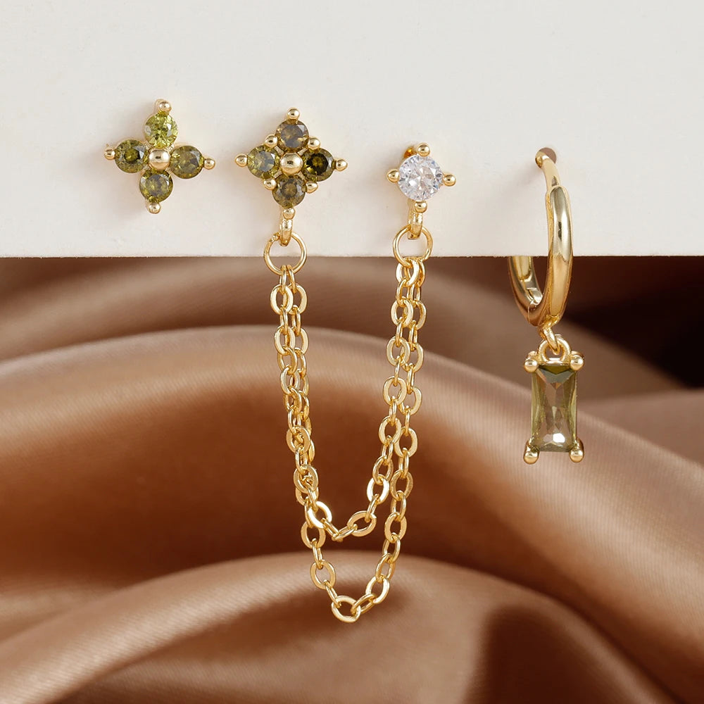 Coffret 3 Boucles d'Oreilles Colorées – Édition Rare