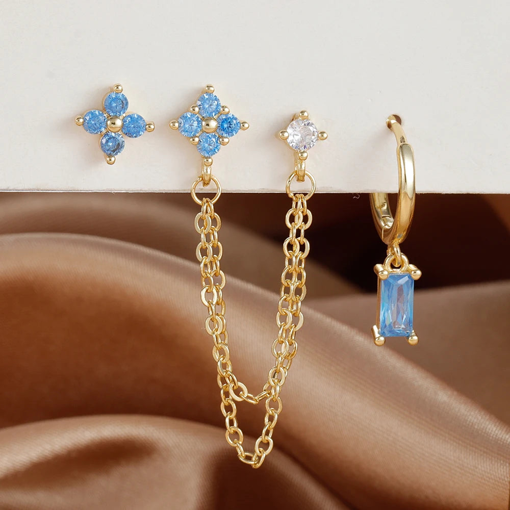 Coffret 3 Boucles d'Oreilles Colorées – Édition Rare