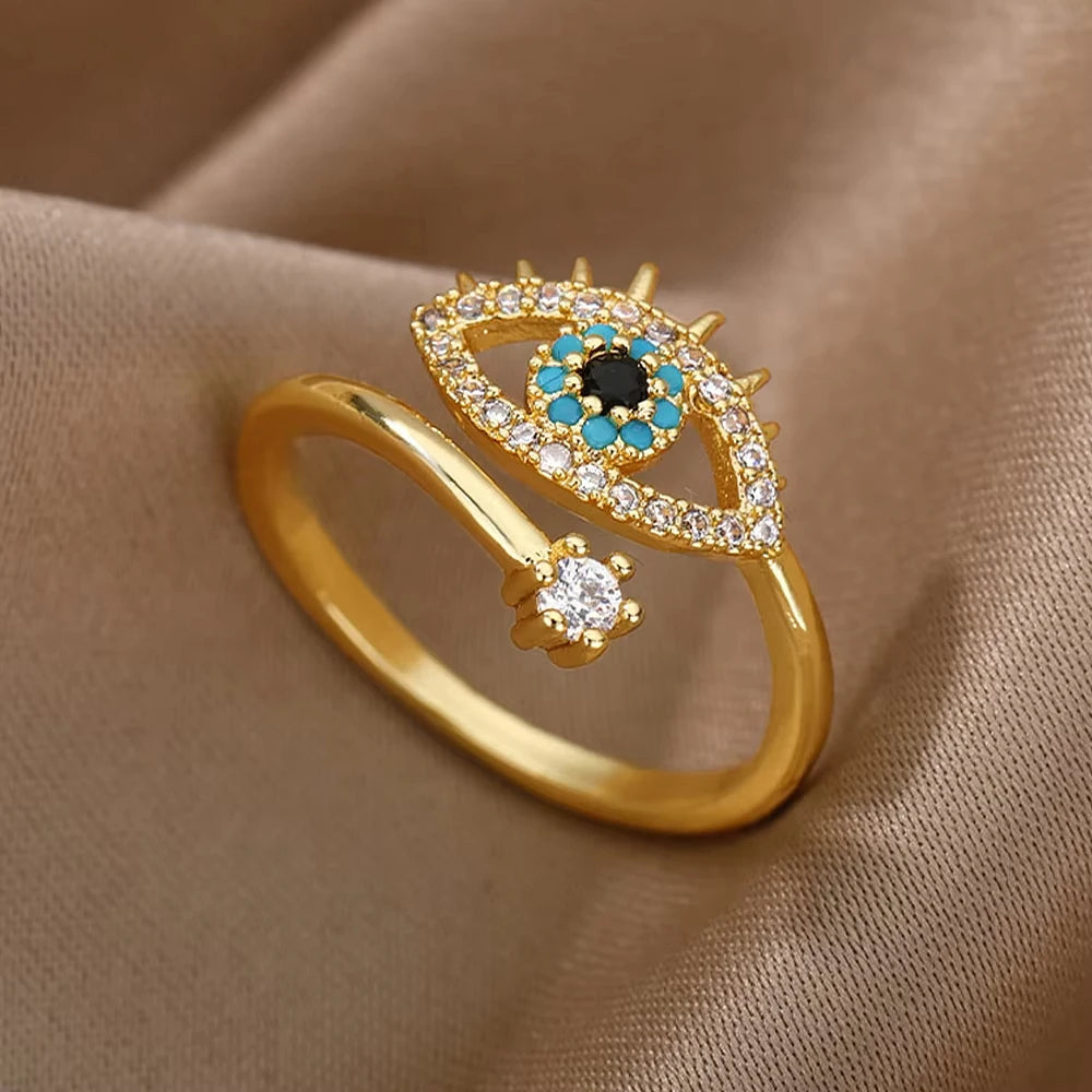 Bague "IRIS" Œil Protecteur Géométrique