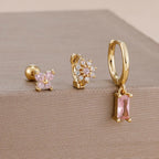 Coffret 3 Boucles d'Oreilles Plaqué Or – Édition Rare