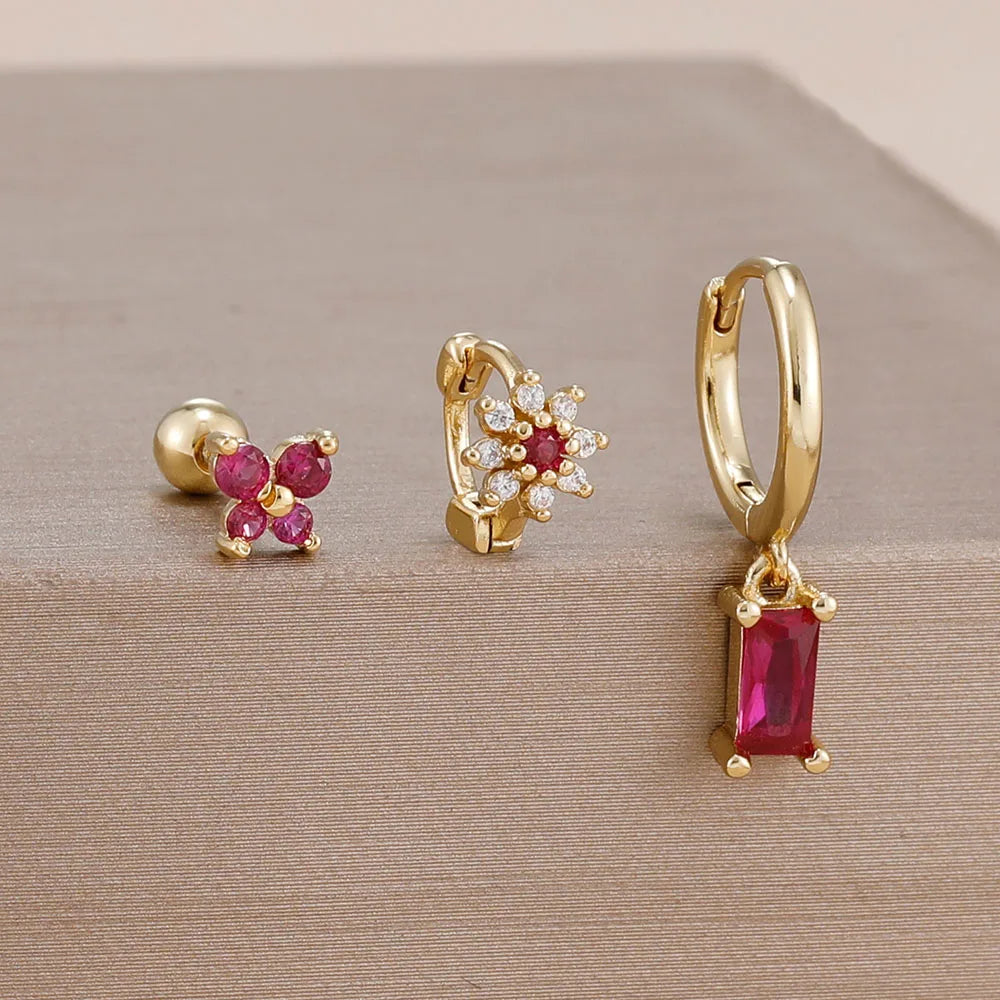Coffret 3 Boucles d'Oreilles Plaqué Or – Édition Rare