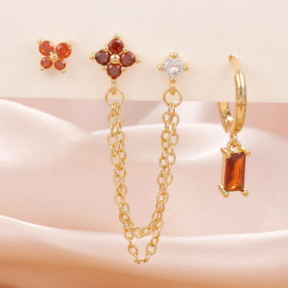 Coffret 3 Boucles d'Oreilles Colorées – Édition Rare