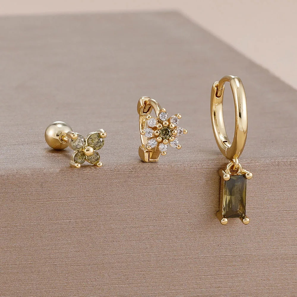 Coffret 3 Boucles d'Oreilles Plaqué Or – Édition Rare