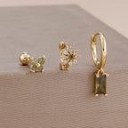 Coffret 3 Boucles d'Oreilles Plaqué Or – Édition Rare