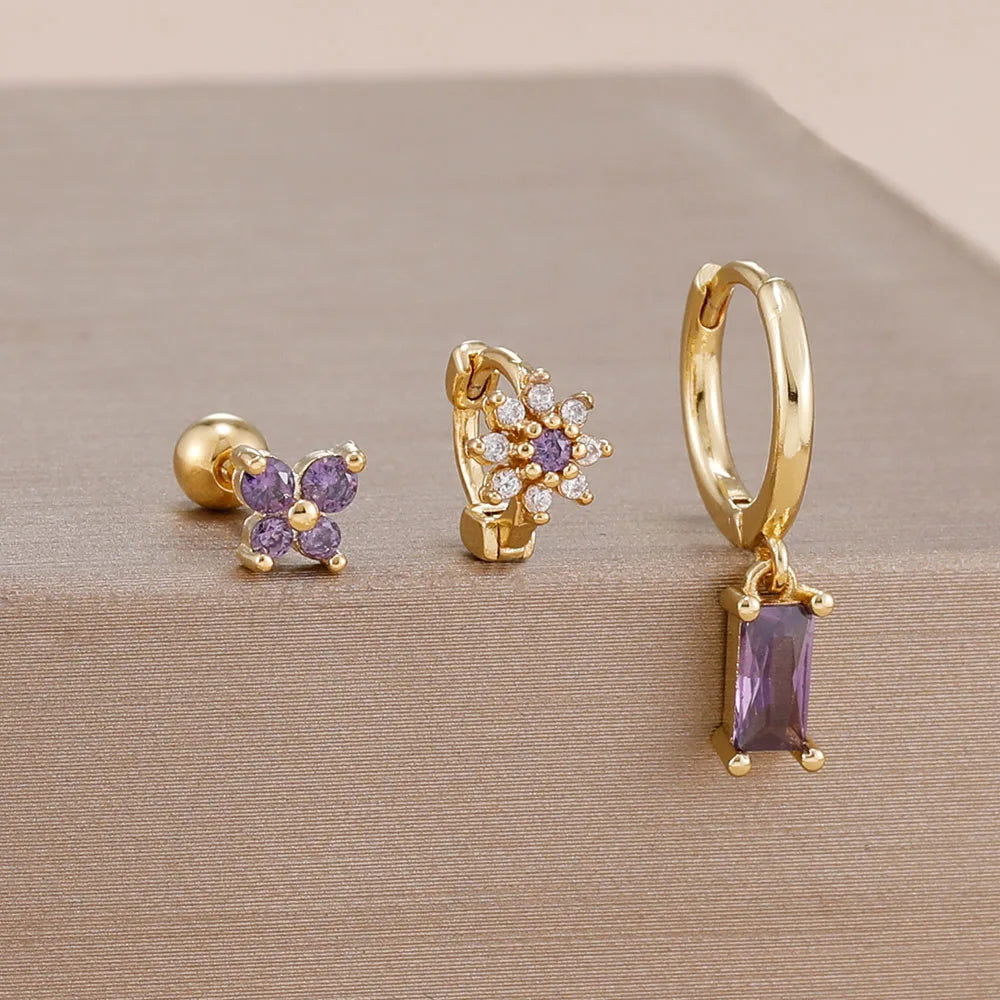 Coffret 3 Boucles d'Oreilles Plaqué Or – Édition Rare