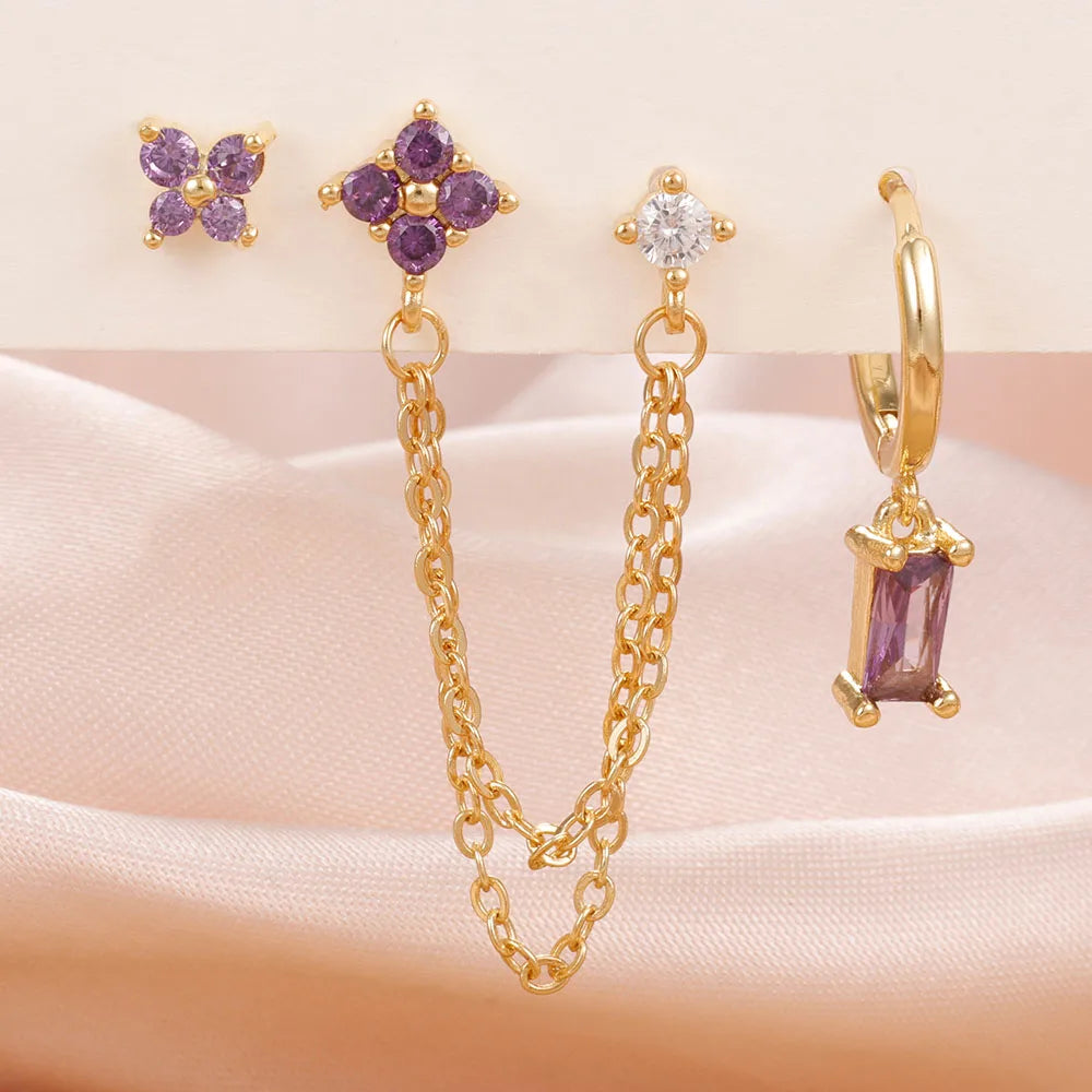 Coffret 3 Boucles d'Oreilles Colorées – Édition Rare