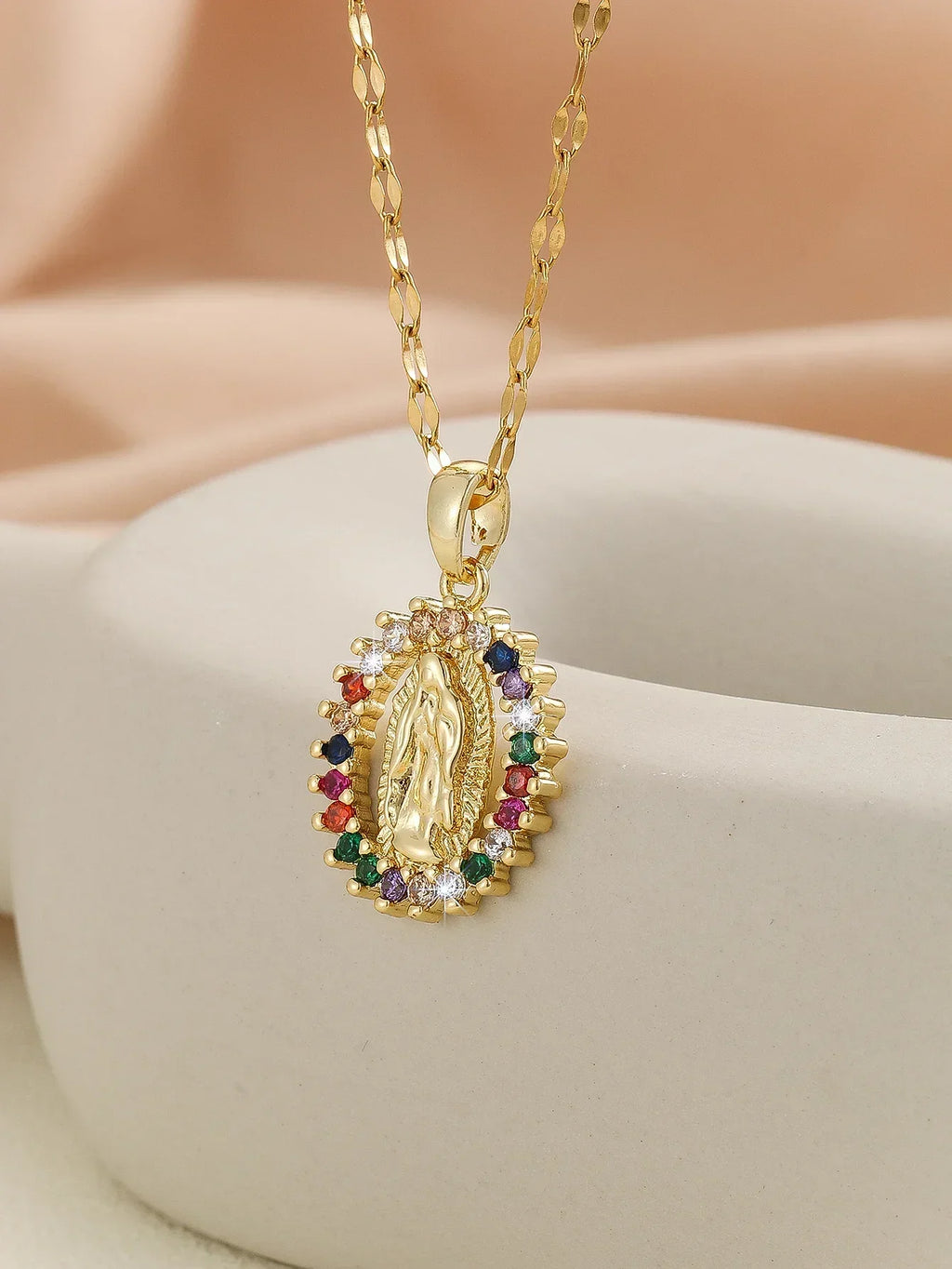 Collier "GRACE" Médaille Vierge Marie