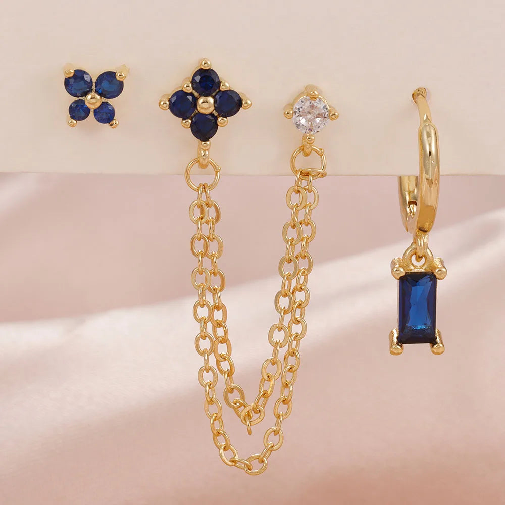 Coffret 3 Boucles d'Oreilles Colorées – Édition Rare
