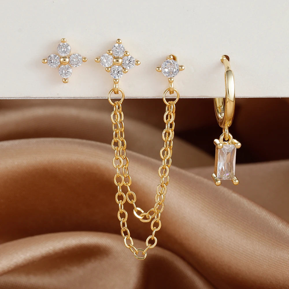 Coffret 3 Boucles d'Oreilles Colorées – Édition Rare