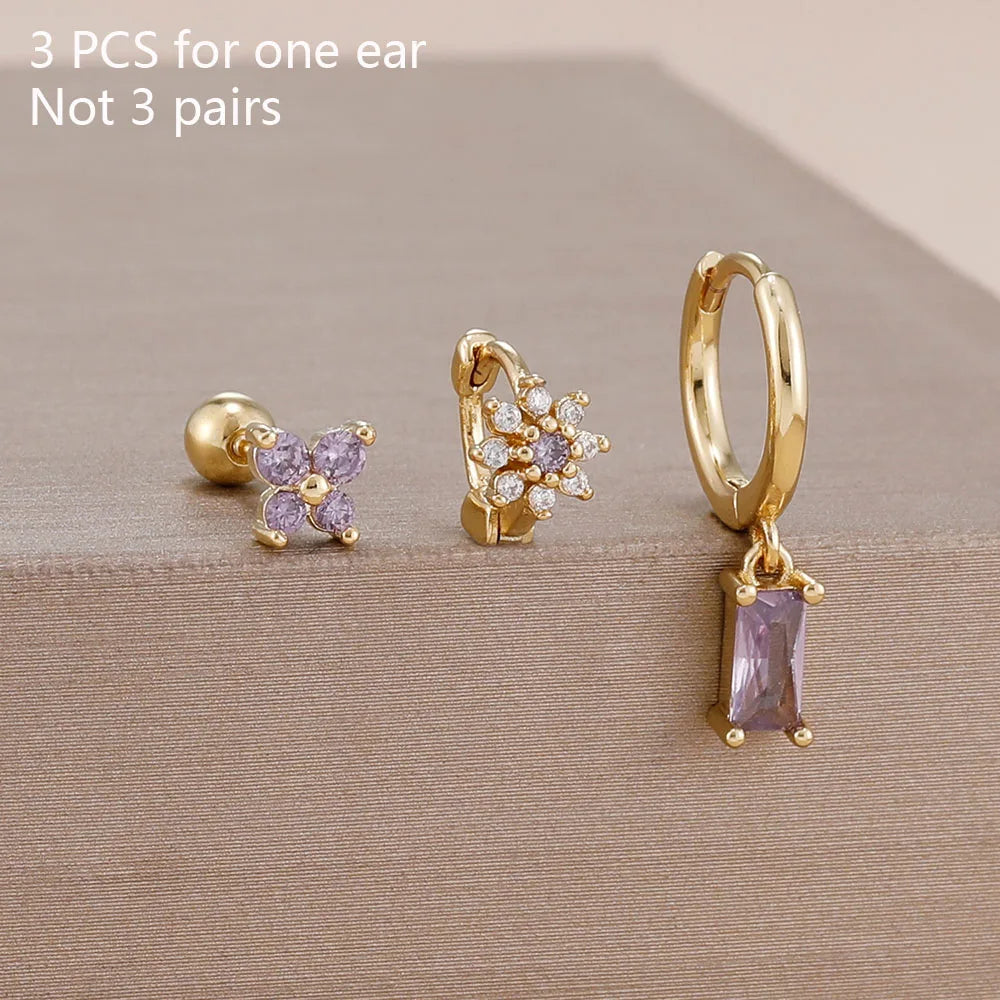 Coffret 3 Boucles d'Oreilles Plaqué Or – Édition Rare