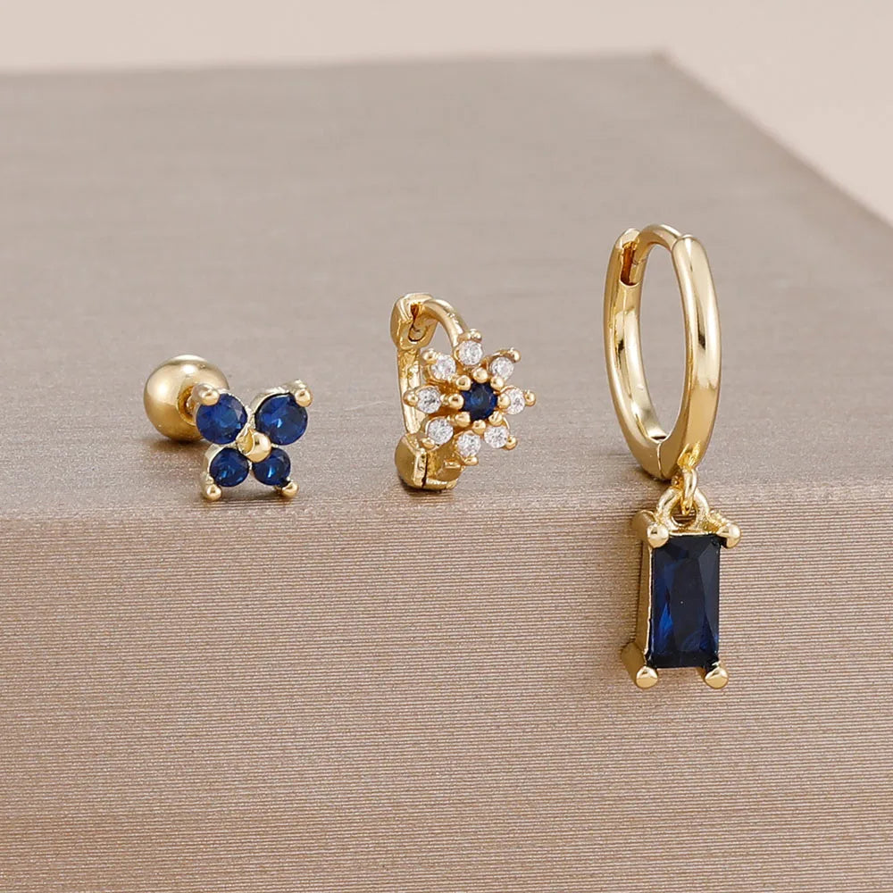Coffret 3 Boucles d'Oreilles Plaqué Or – Édition Rare