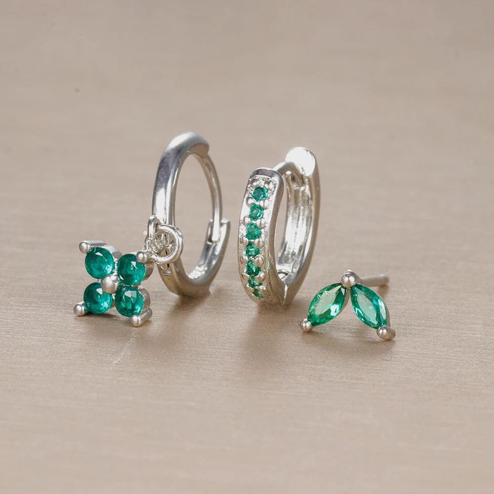 Trio "FLORA" Boucles d'Oreilles Fleurs
