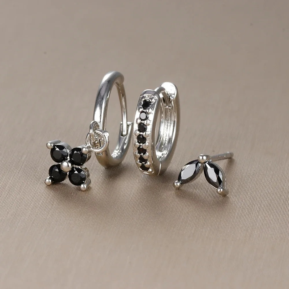 Trio "FLORA" Boucles d'Oreilles Fleurs