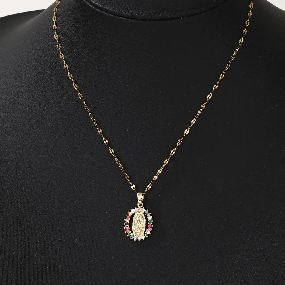Collier "GRACE" Médaille Vierge Marie