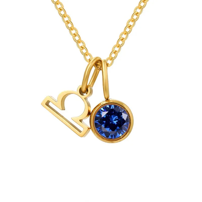 Collier Signe Astrologique – Pierre de Naissance Plaqué Or