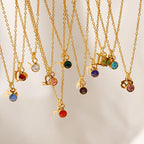 Collier Signe Astrologique – Pierre de Naissance Plaqué Or