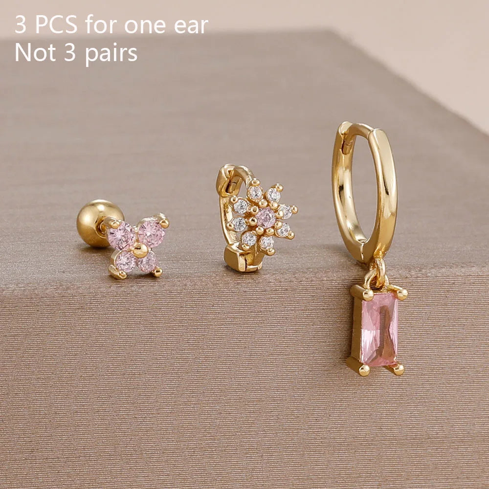 Coffret 3 Boucles d'Oreilles Plaqué Or – Édition Rare