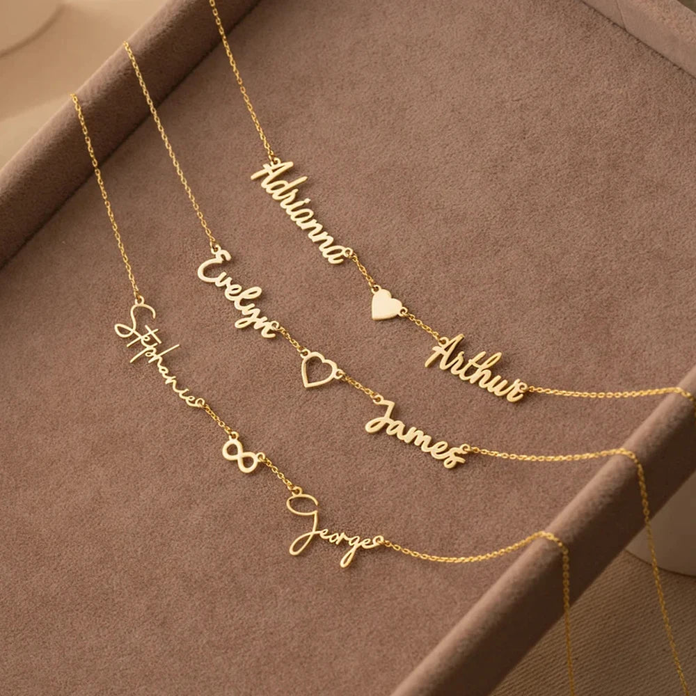 Collier Personnalisable Multi-Prénoms – Acier Inoxydable