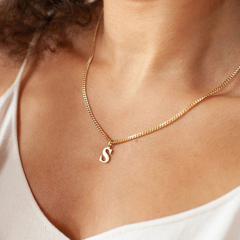 Pendentif "ALBA" Lettre Alphabet