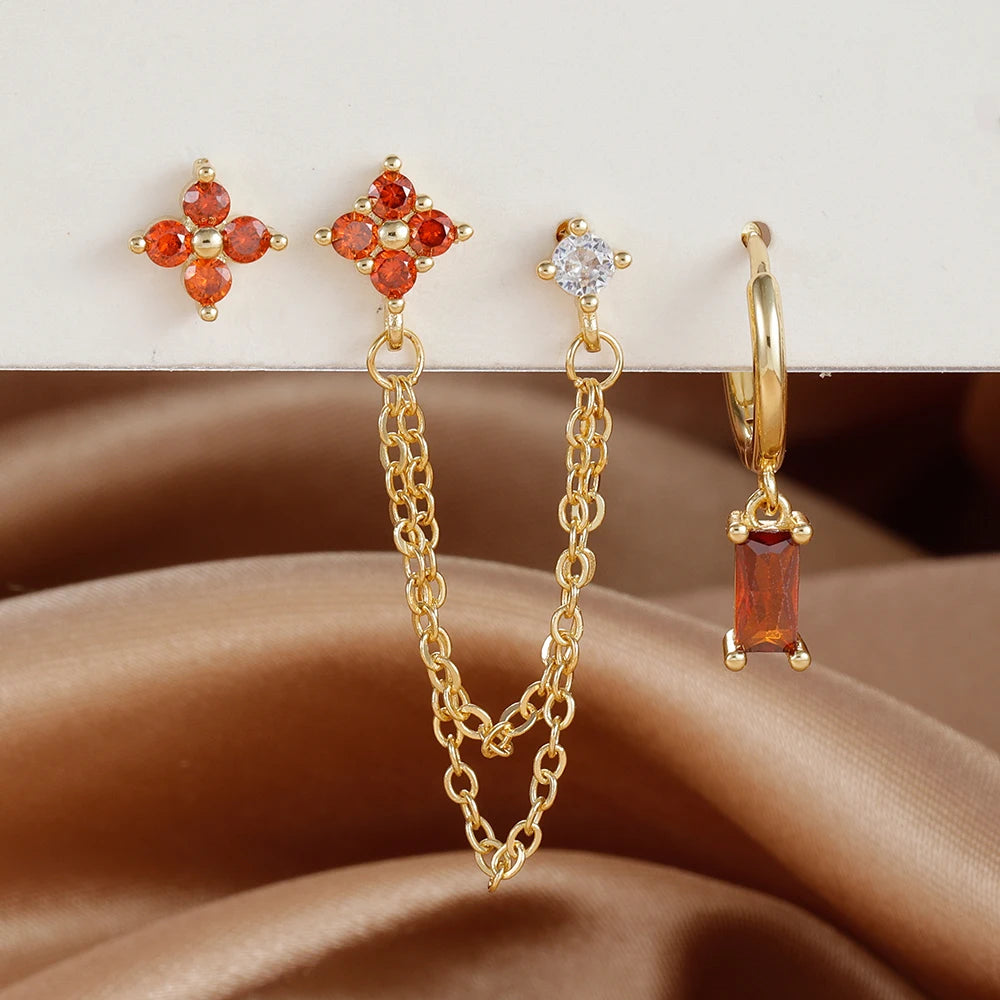 Coffret 3 Boucles d'Oreilles Colorées – Édition Rare