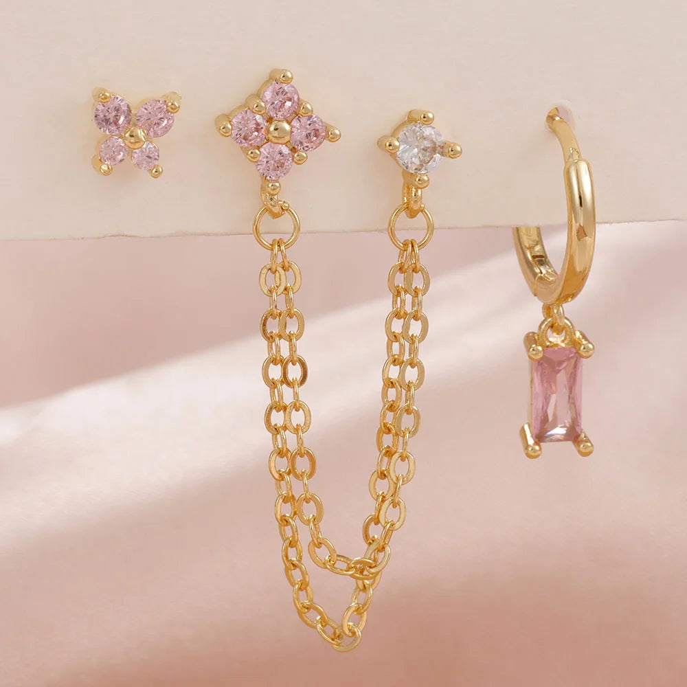 Coffret 3 Boucles d'Oreilles Colorées – Édition Rare