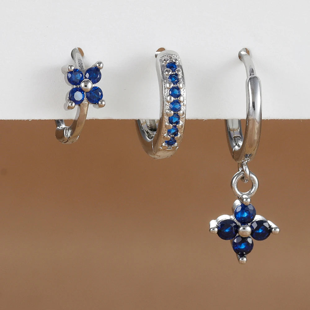Trio "FLORA" Boucles d'Oreilles Fleurs