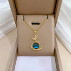 Collier "COSMOS" Astronaute Lune et Planète