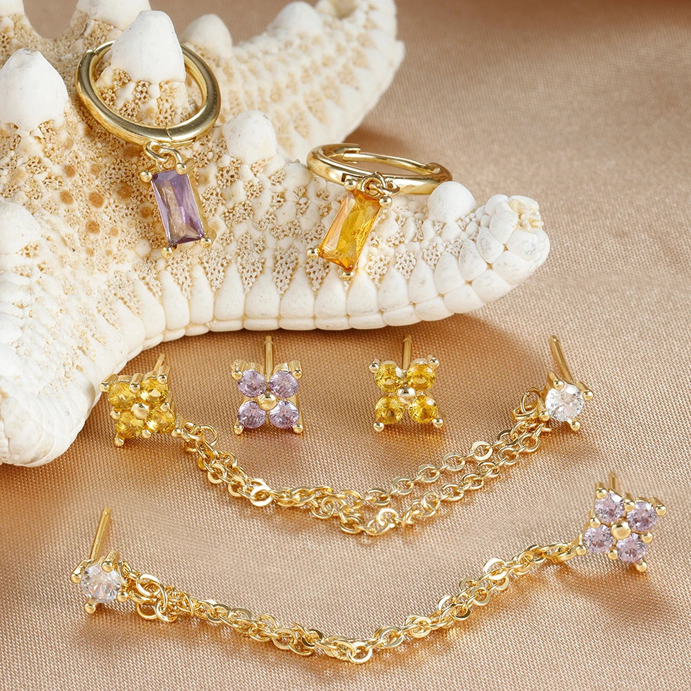 Coffret 3 Boucles d'Oreilles Colorées – Édition Rare