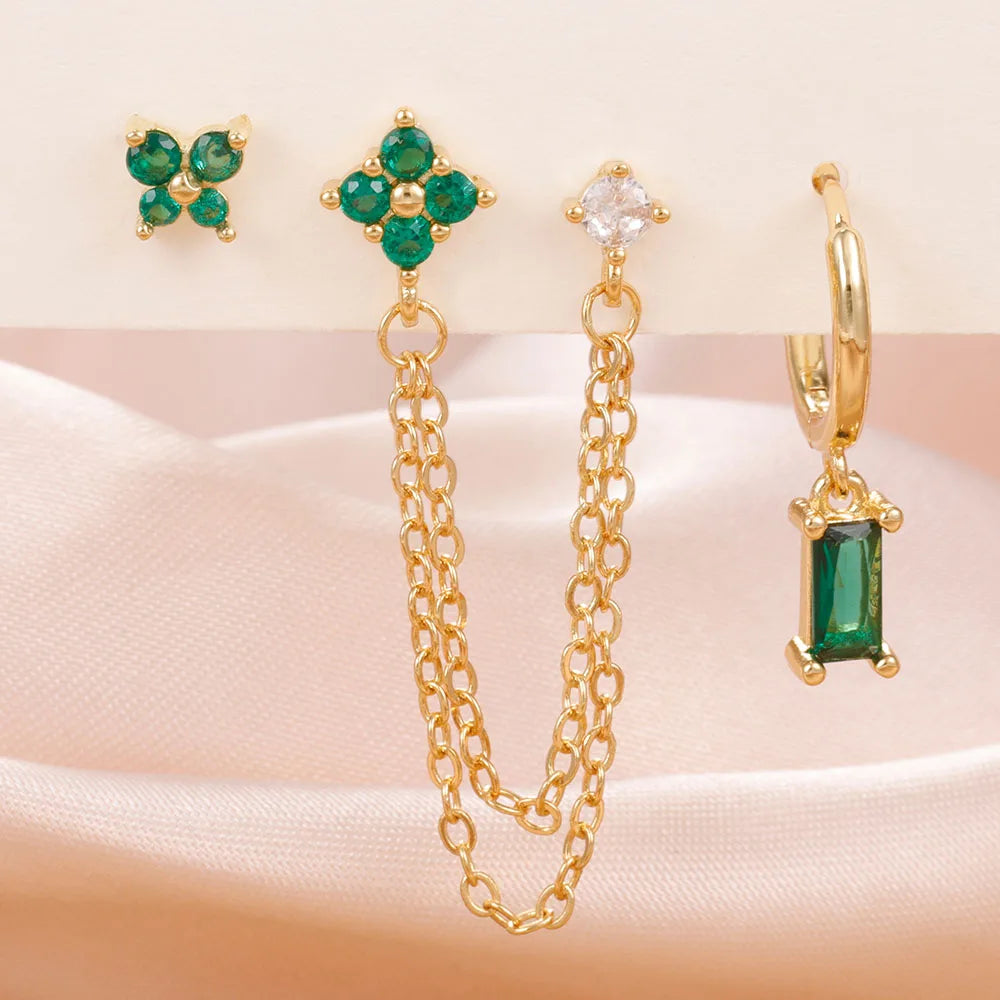 Coffret 3 Boucles d'Oreilles Colorées – Édition Rare