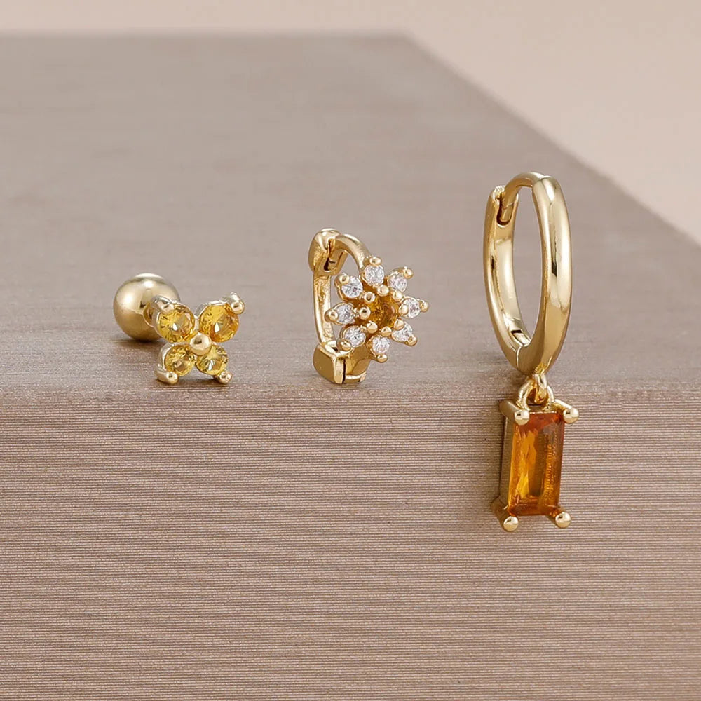 Coffret 3 Boucles d'Oreilles Plaqué Or – Édition Rare