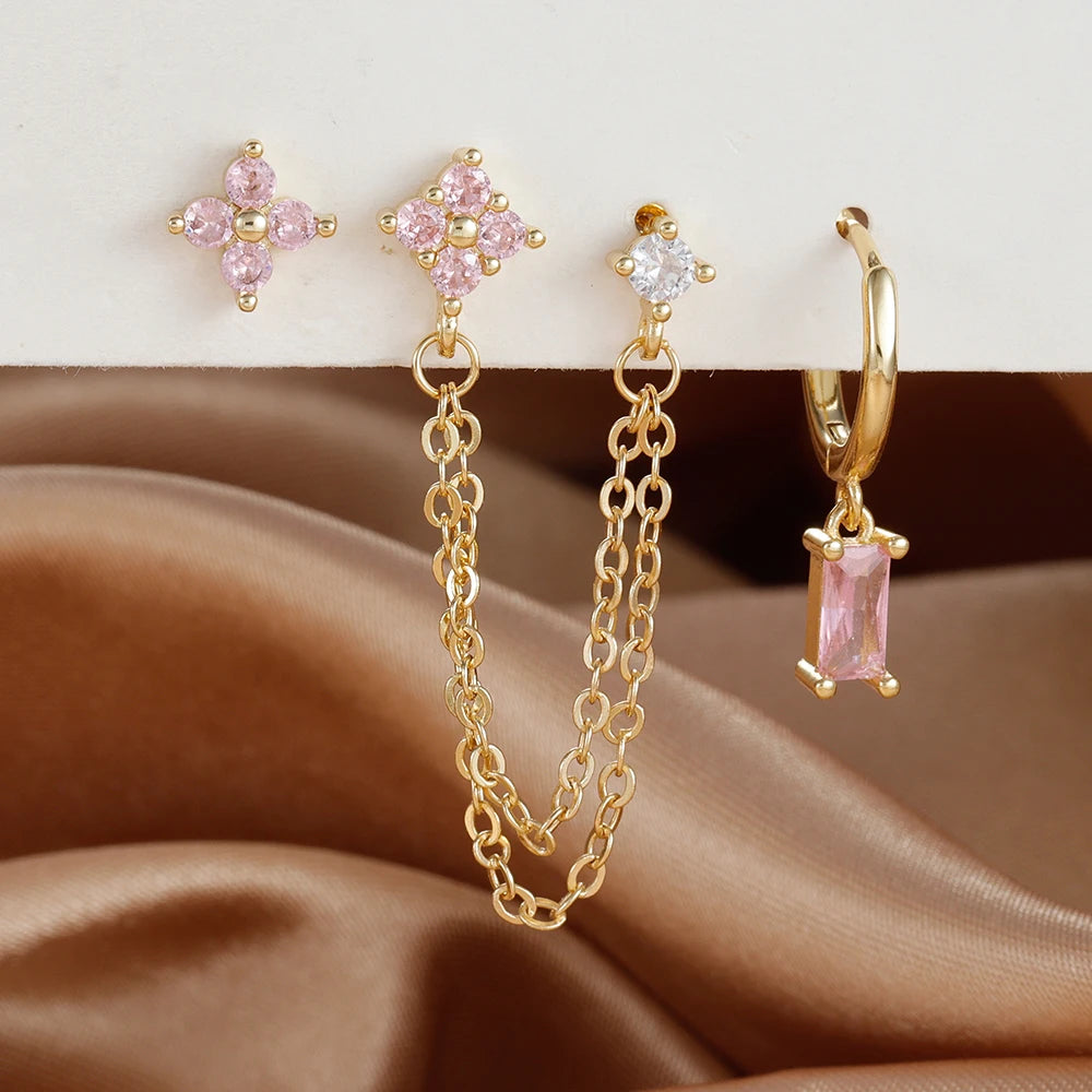 Coffret 3 Boucles d'Oreilles Colorées – Édition Rare