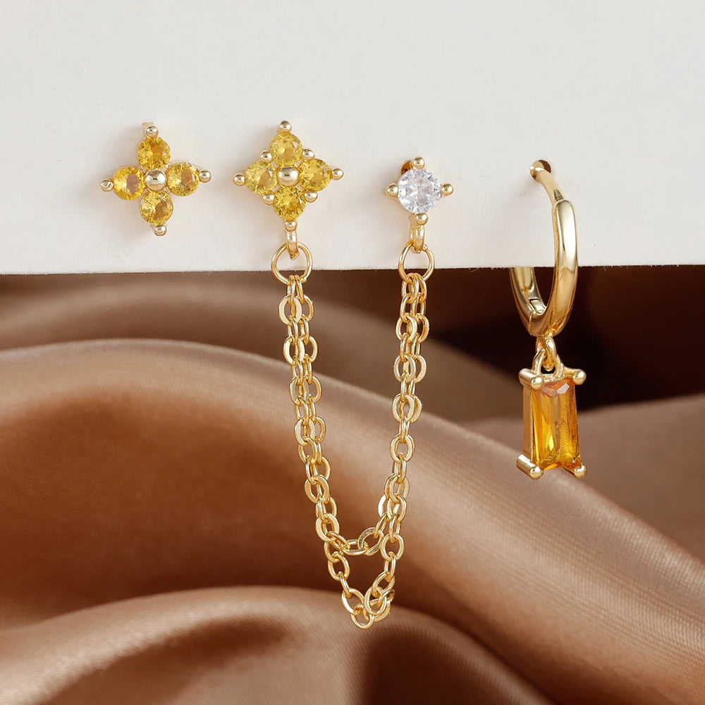 Coffret 3 Boucles d'Oreilles Colorées – Édition Rare
