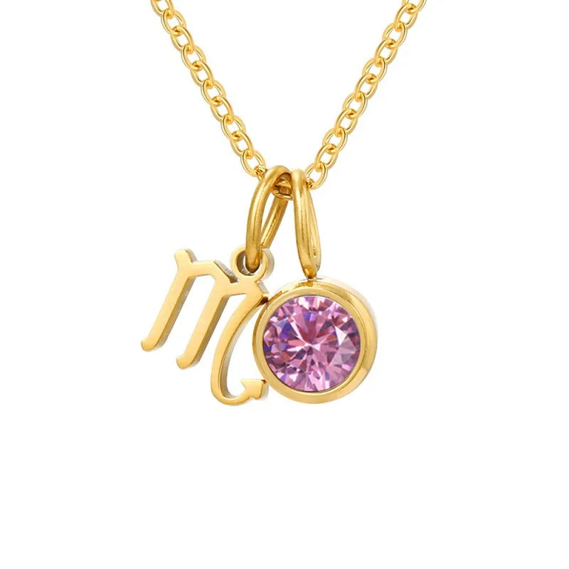 Collier Signe Astrologique – Pierre de Naissance Plaqué Or