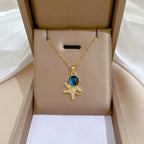 Collier "COSMOS" Astronaute Lune et Planète