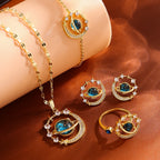 Collier "COSMOS" Astronaute Lune et Planète