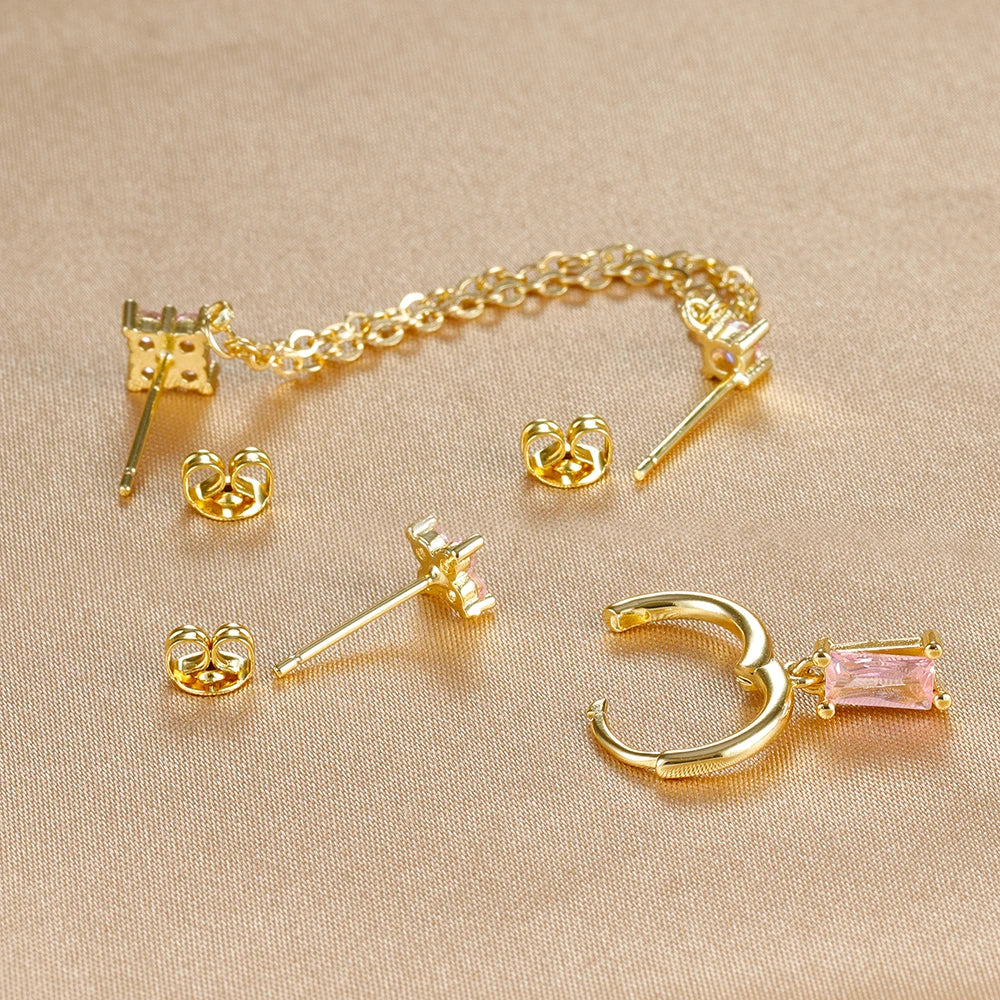 Coffret 3 Boucles d'Oreilles Colorées – Édition Rare