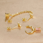 Coffret 3 Boucles d'Oreilles Colorées – Édition Rare
