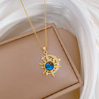 Collier "COSMOS" Astronaute Lune et Planète