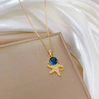 Collier "COSMOS" Astronaute Lune et Planète