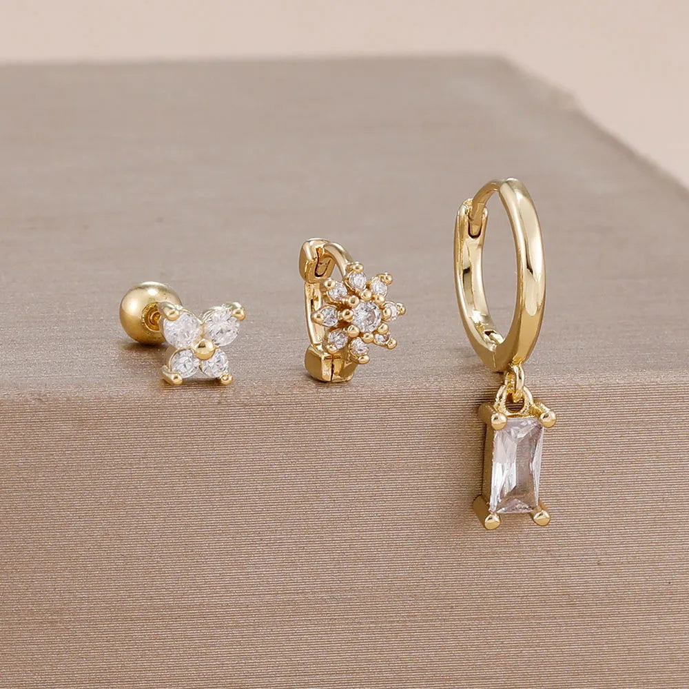 Coffret 3 Boucles d'Oreilles Plaqué Or – Édition Rare