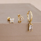 Coffret 3 Boucles d'Oreilles Plaqué Or – Édition Rare