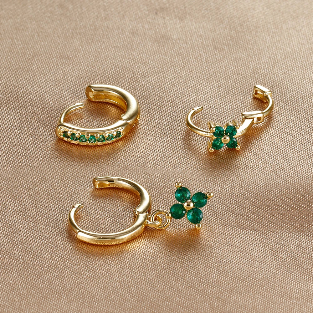 Trio "FLORA" Boucles d'Oreilles Fleurs