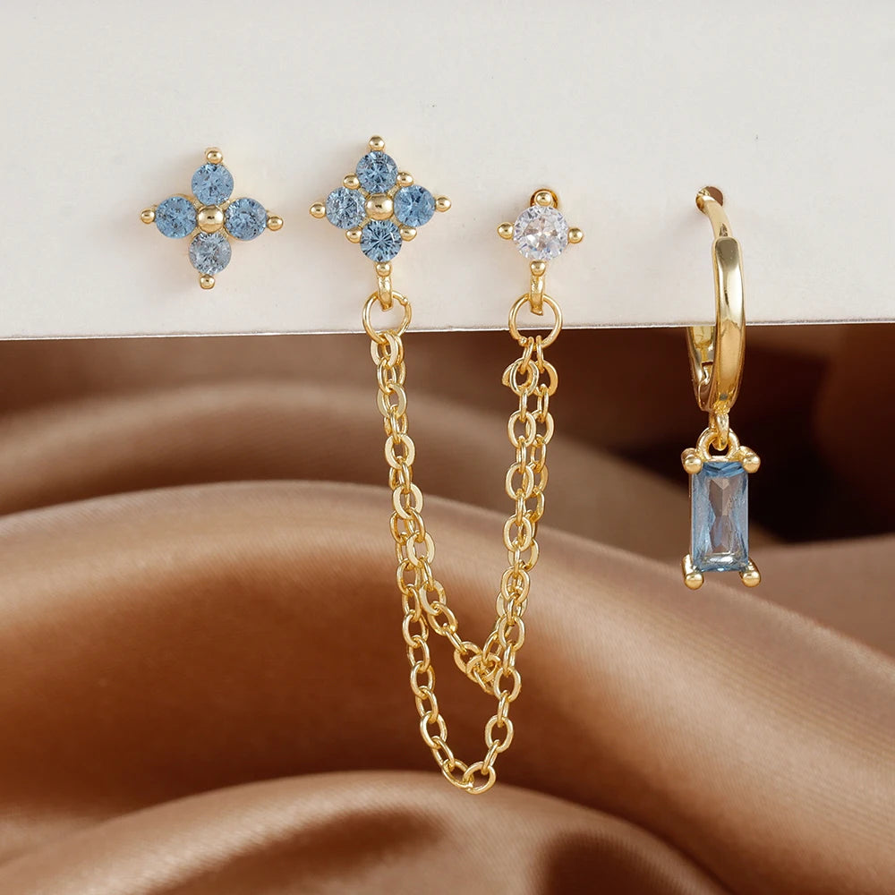 Coffret 3 Boucles d'Oreilles Colorées – Édition Rare
