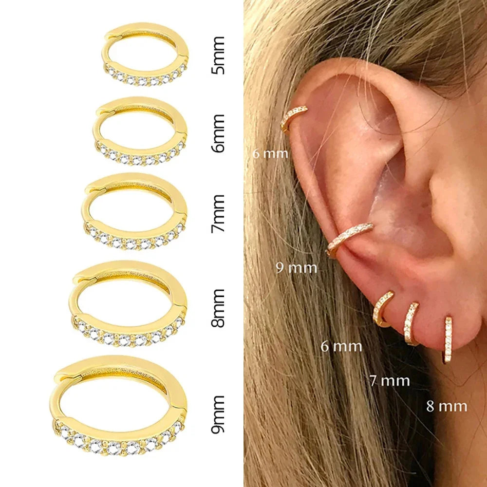 Créoles "ELSA" Minimalistes Zircon