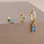 Coffret 3 Boucles d'Oreilles Plaqué Or – Édition Rare