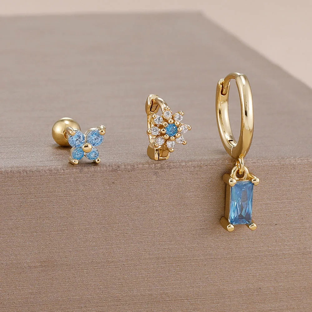 Coffret 3 Boucles d'Oreilles Plaqué Or – Édition Rare