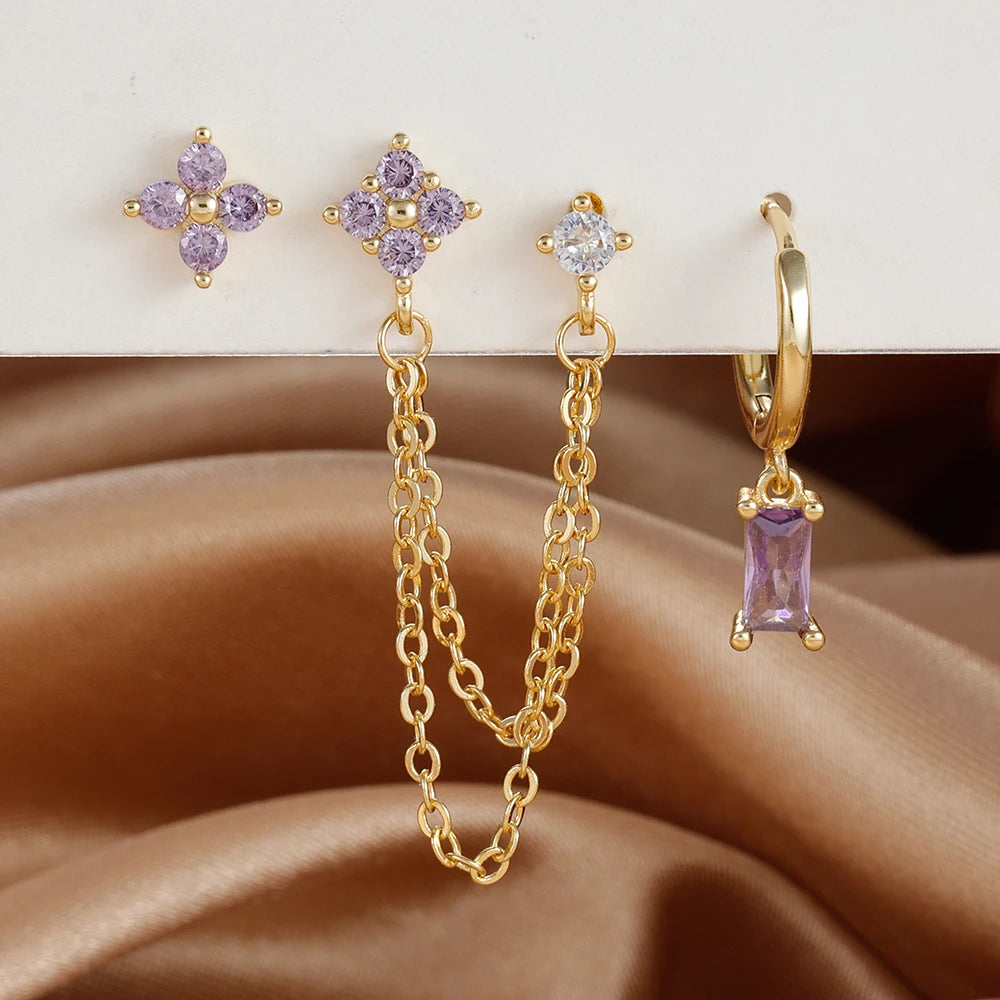 Coffret 3 Boucles d'Oreilles Colorées – Édition Rare