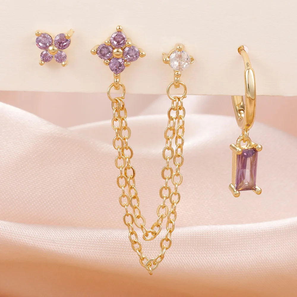 Coffret 3 Boucles d'Oreilles Colorées – Édition Rare