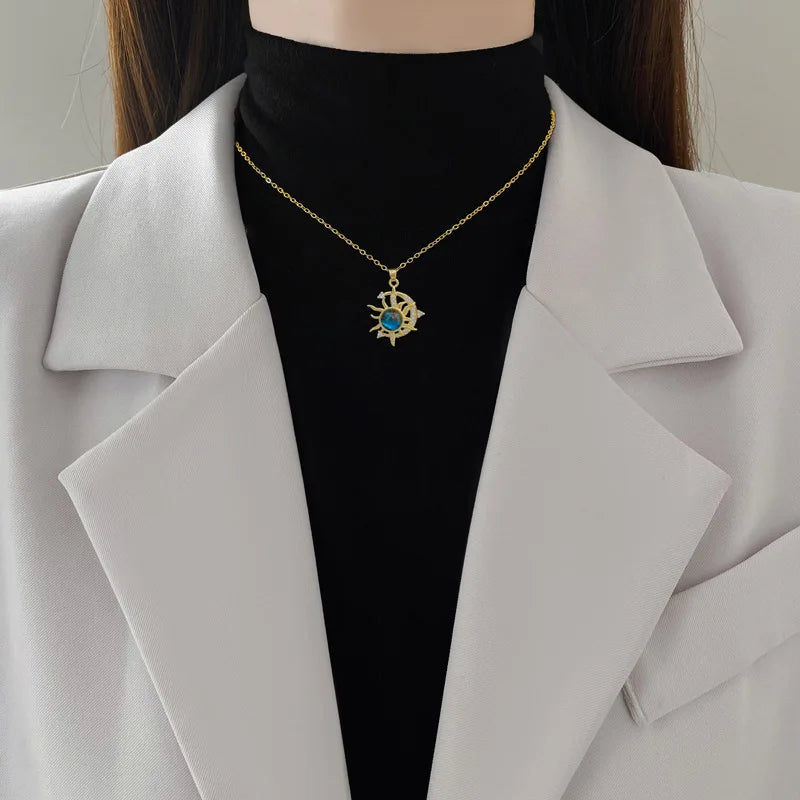 Collier "COSMOS" Astronaute Lune et Planète